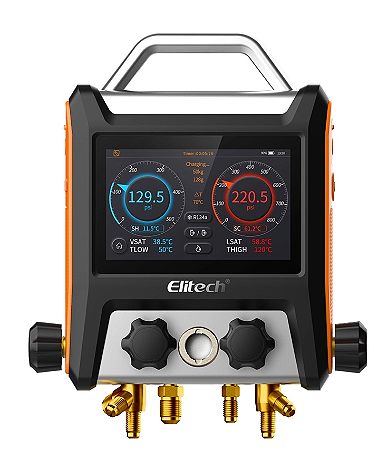 Manifold digital inteligente com Vacuometro Bluetooth 4 Vias e Maleta MS-4000