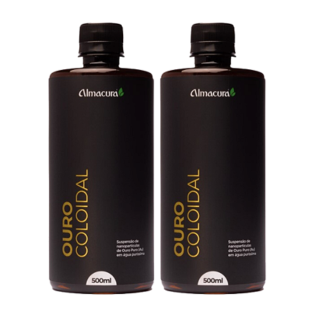 Kit 2 Ouro Coloidal 500ml Almacura