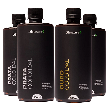 Kit 2 Prata Coloidal + 2 Ouro Coloidal
