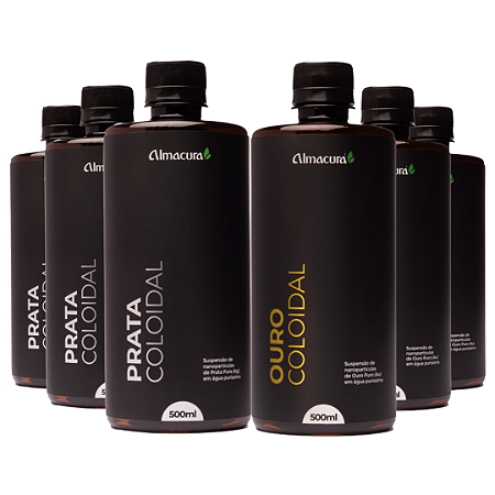Kit 3 Prata Coloidal + 3 Ouro Coloidal
