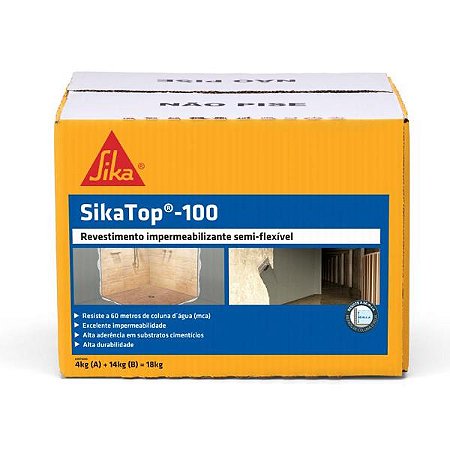 SIKA TOP 100 CINZA 18KG CX.PAPELAO