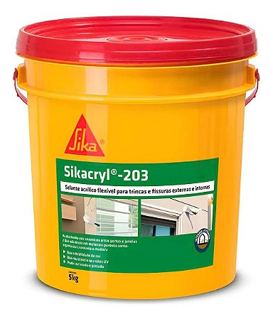 SIKACRYL ACRILICO 203 INT/EXT 5KG (MASTIQUE)
