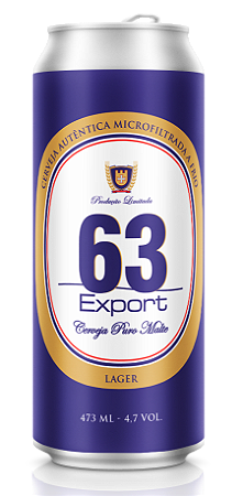 Cerveja 63 Export Lager 473ml