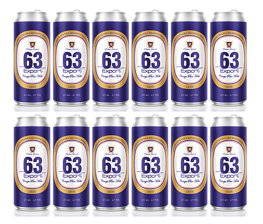 Cerveja 63 Export Lager 473ml (12 unidades)