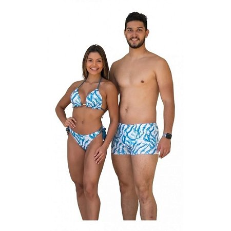 Kit Casal Biquini Cortininha Samara e Sunga Boxer Azul - San Maré Moda  Praia - Goiânia/Go