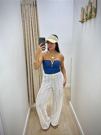 Calça Trico Arrastão Lisa