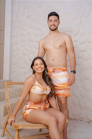 Kit Bermudas Tactel Iguais Coleção Celebrar