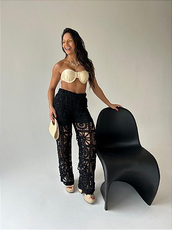 Calça De Tricot Premium