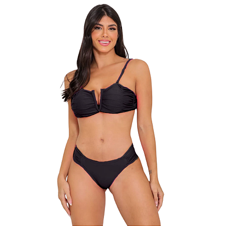 Biquíni Borboleta Com Aro em V Bojo Removível Feminino Top