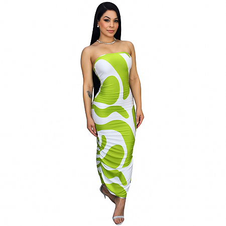 Vestido Midi Tomara Que Caia Verão Praiano Moda Feminina Top Verde