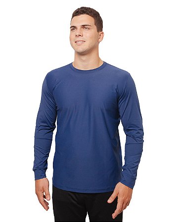 Camiseta Manga Longa Dry Poliamida com Elastano e Proteção UV 50+
