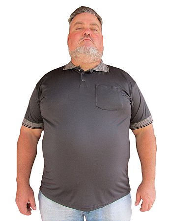 Camisa Gola Polo Dry Fit com Detalhes Listrados G4-G5-G6-G7-G8