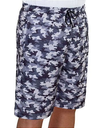 Bermuda Camuflada em Moletom Masculina