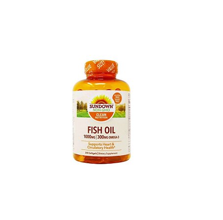 Fish Oil Sundown Naturals 1000 Mg / 300mg Omega-3 - 200 Softgels