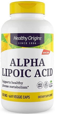 Alpha Lipoic Acid 600 mg 60veg caps - Healthy Origins