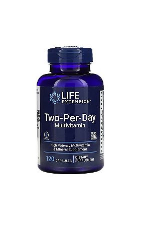 Two Per Day Multivitamin 120 cps - Life Extension - Spartacus Importados