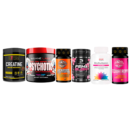 Kit Mulheres avançadas com foco em ganho de massa muscular