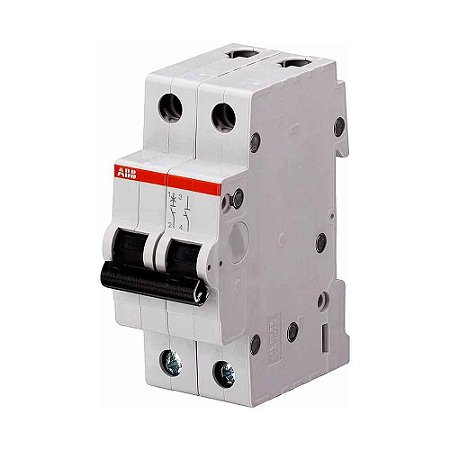 Disjuntor Bipolar abb 40A SJ202 T Curva C Norma din