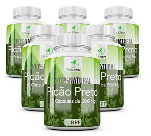 Picão Preto 500mg 100% Natural 60 Cápsulas