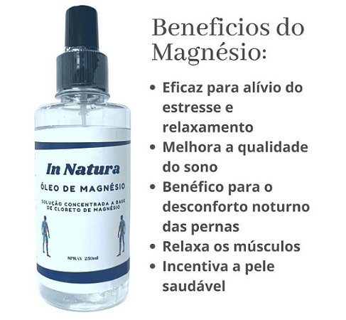 ÓLEO DE MAGNÉSIO SPRAY IN NATURA 250ML