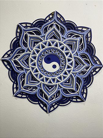Mandala Taiji - Yng Yang - AZUL