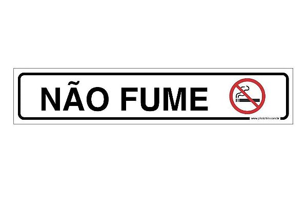PLACA SINALIZAÇÃO - NÃO FUME
