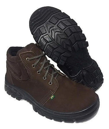 BOTINA ECOSAFETY NOBUCK CAFÉ BICO DE COMPOSITE - CA 47167