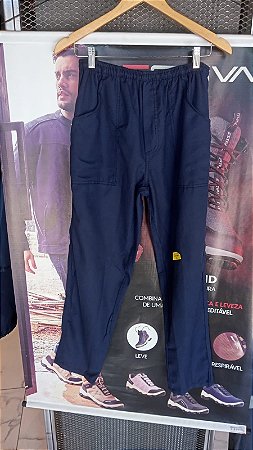 CALCA MEGABOR PROFISSIONAL EM BRIM AZUL MARINHO