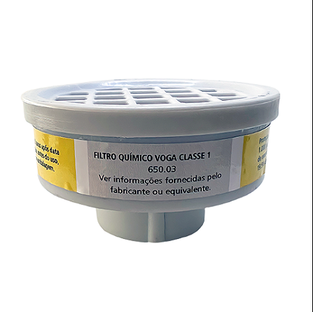CARTUCHO FILTRO QUÍMICO VOGA PARA RESPIRADOR PLASTCOR 1/4 FACIAL