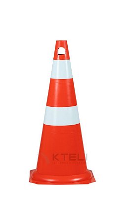 CONE FLEXIVEL COM REFLETIVO 50CM LARANJA TIPO II - KTELI