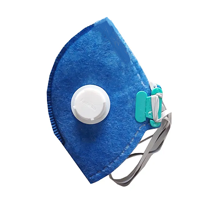 RESPIRADOR DESCARTAVEL NEW PROT PFF2 AZUL COM VALVULA CA: 50.906
