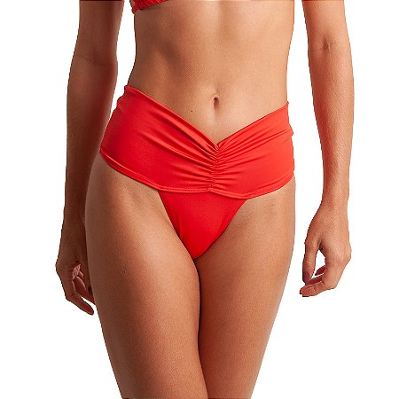 Biquíni.Rio Calcinha de Biquíni Lúcia Efeito Lipo Vermelho