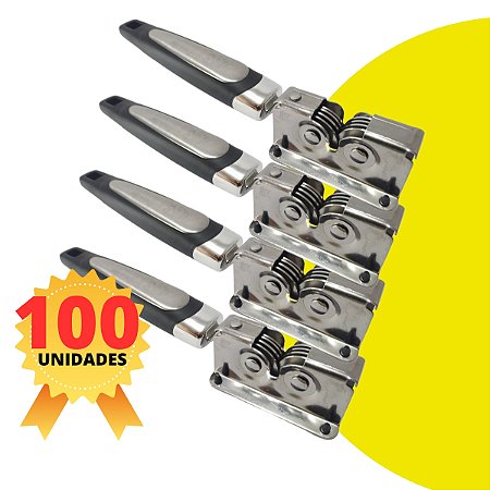 100 Afiador amolador de facas cabo inox roldanas ATACADO NR-21-X100