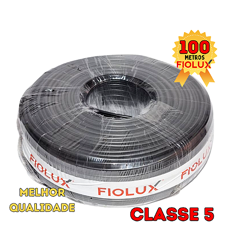 CABO PP PLANO 3 * 2,50MM - "PRETO CLASSE 5" 100 METROS Fiolux