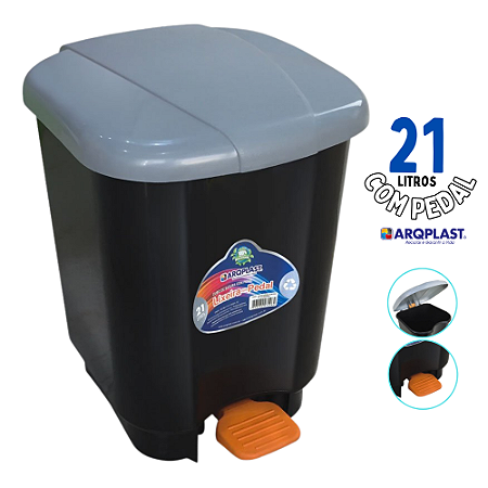 Lixeira 21 Litros Com Tampa e Pedal da Arqplast lixeira Grande