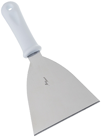 Espátula Reta Aço Inox P Cozinha Chapa Reta Com Perfuração no cabo 5" OU 26cm