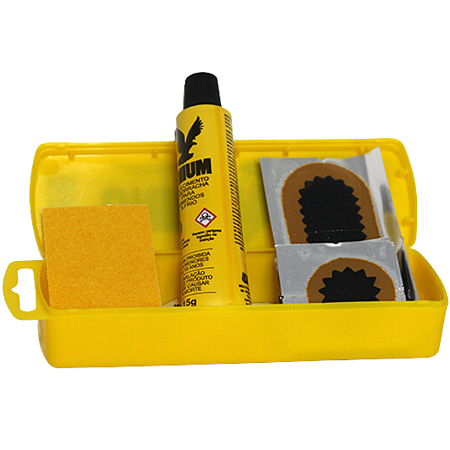 Kit Estojo Remendo UNium Reparo Selante para Camaras Bike