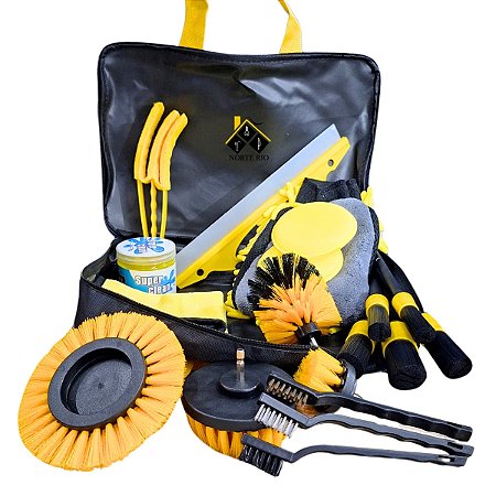 Kit de Limpeza Automotiva com 20pçs O Mais Completo Lavagem Automotiva