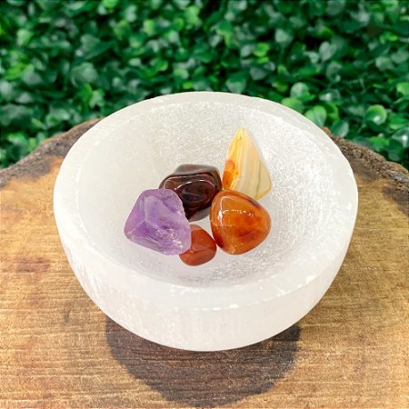 BOWL DE SELENITA - Cristal de Purificação e Energização Espiritual