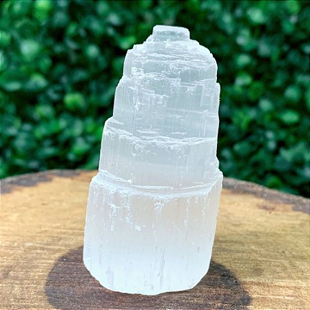 MINI TORRE DE SELENITA – Cristal de Limpeza, Energia e Proteção