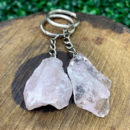 CHAVEIRO DE QUARTZO ROSA - Amor, Autoestima e Cura Emocional