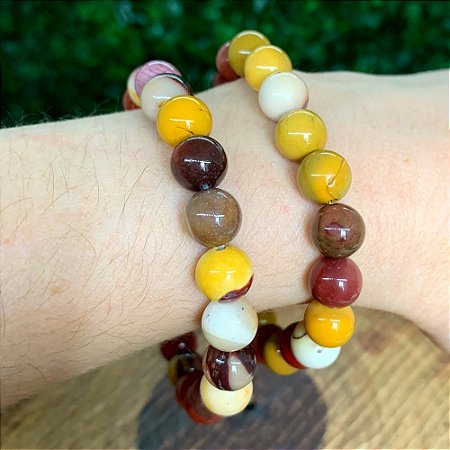 PULSEIRA DE JASPE MOKAITA BOLINHA