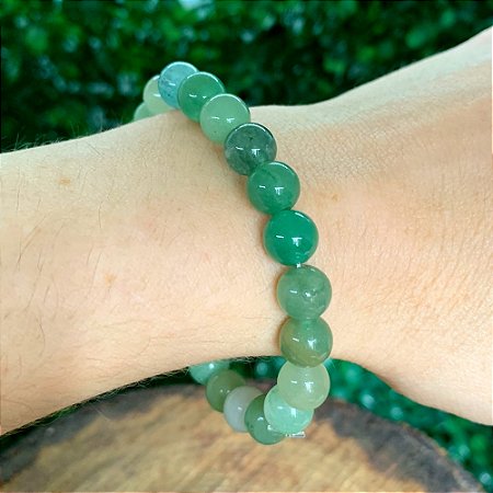 PULSEIRA DE QUARTZO VERDE BOLINHA