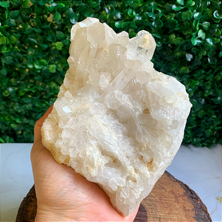 DRUSA DE QUARTZO LEITOSO – Clareza, Cura e Serenidade