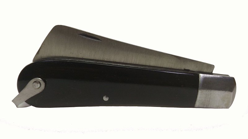 Canivete Prock Campanha Lâmina Carbono Cabo PVC Preto 18 Cm