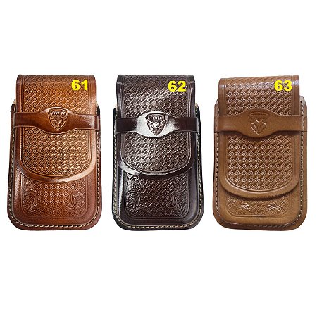 Bainha De Couro Para Celular Smartphone Com Passador De Cinto