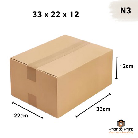 Caixa de Papelão N3 - 33 x 22 x 12cm.