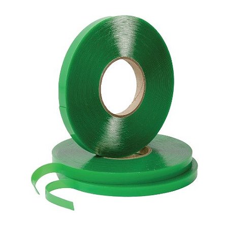 Fita Dupla face VHB de 9 mm Transparente Line verde - Pronto Print