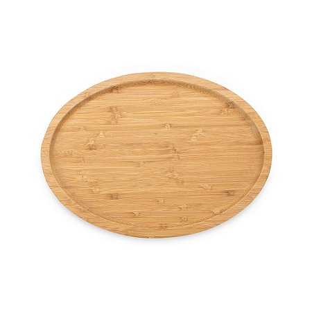 Petisqueira Oval em Bambu 28,5 x 20,5 cm.
