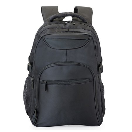 Mochila Preta 30 Litros compartimentos para Notebook 14 Pronto